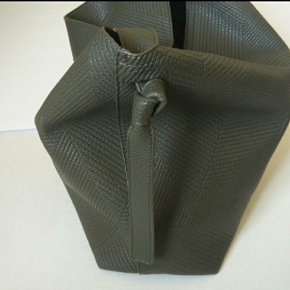 SOLD Green Leather Tote Bag